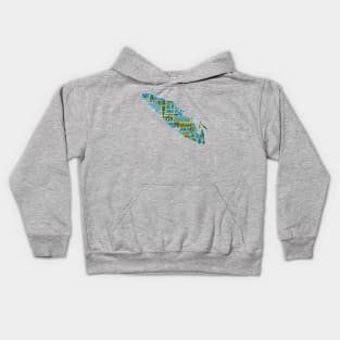 Vancouver Island: Graphical Map Kids Hoodie